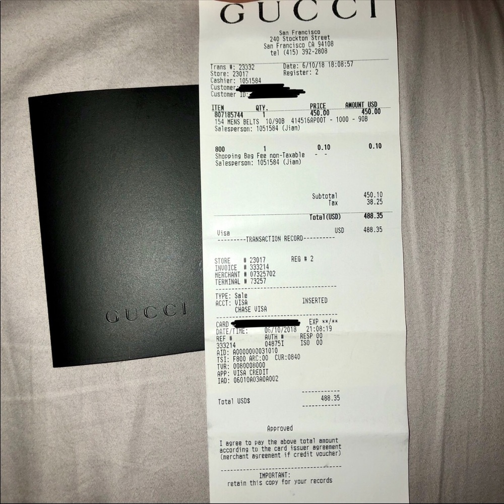 *Sold* Authentic Gucci Belt - Picture 5 of 5